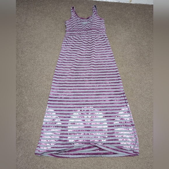 PrAna Adrienne Striped Purple Knit Tank Maxi Dress Women's XS - Picture 2 of 7